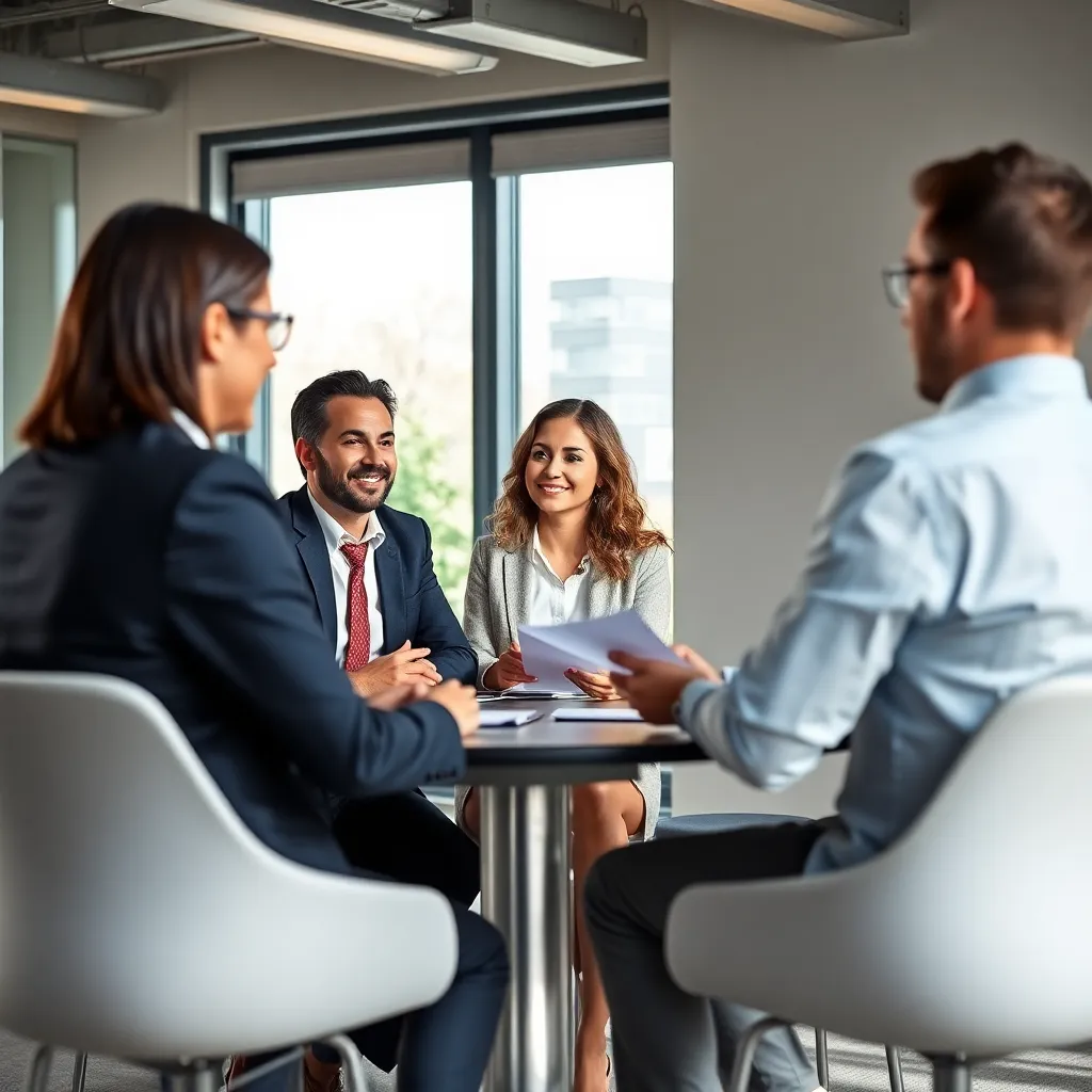 Vrouw in gesprek met leidinggevende over carrièreontwikkeling