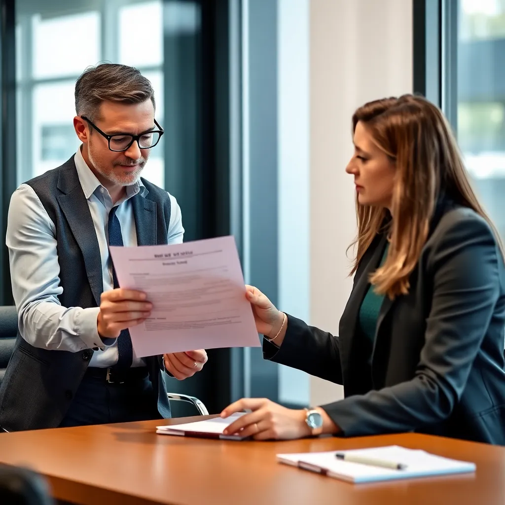 Persoon bekijkt secundaire arbeidsvoorwaarden document