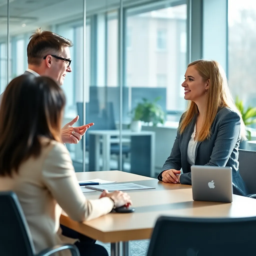 Twee professionals in zakelijke bespreking over salaris